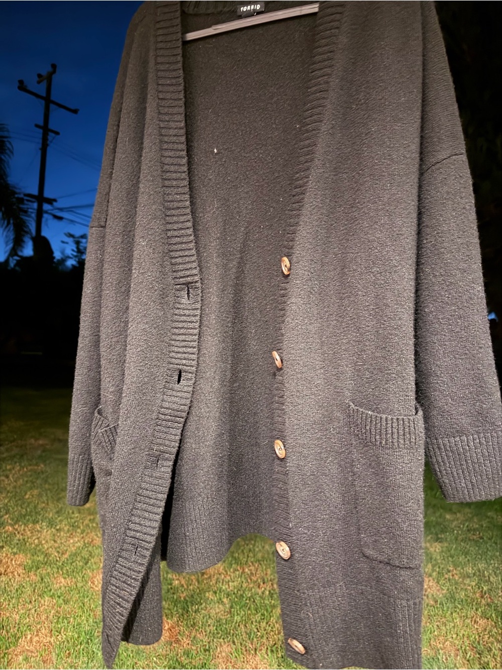 torrid black Button-Front Cardigan Sweater